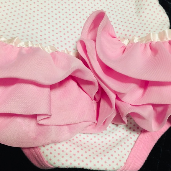 MLB San Diego SD Padres Custom refurbished with Ruffled Bootie 0-3 months - Picture 3 of 6